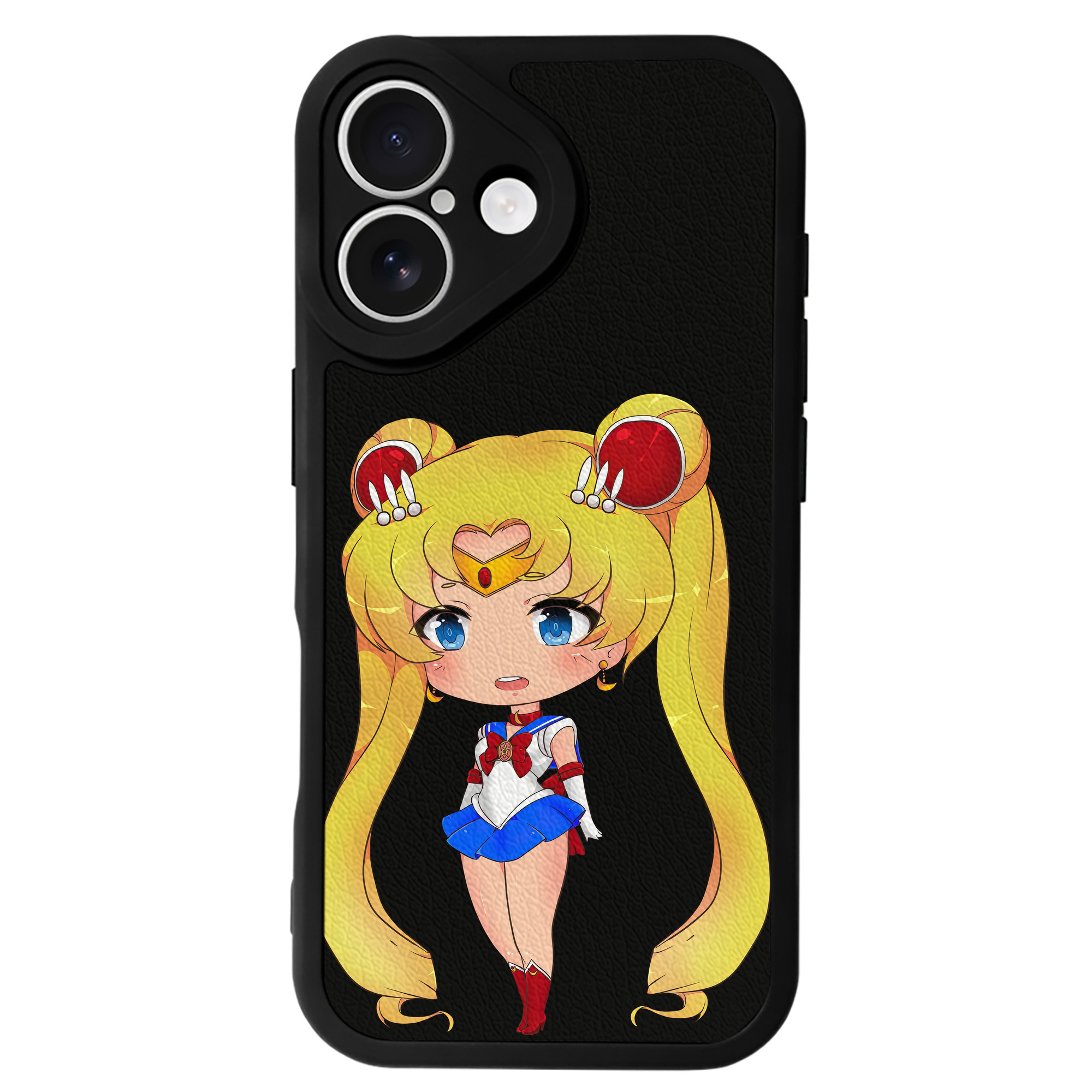 （画像用） 美少女戦士セーラームーン 月野 うさぎ つきの うさぎ Sailor Moon Tsukino Usagi 【iPhone 16シリーズ対応】シリコンスマホケース（レザー調） 材質：シリコン